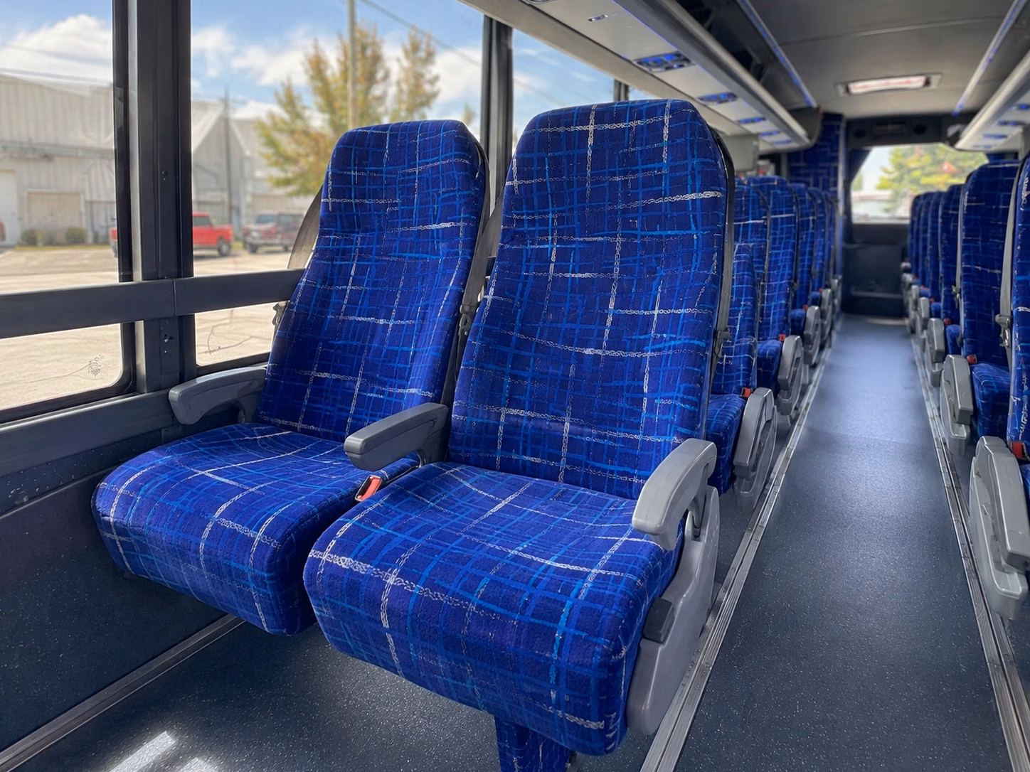 56 passenger charter bus interior